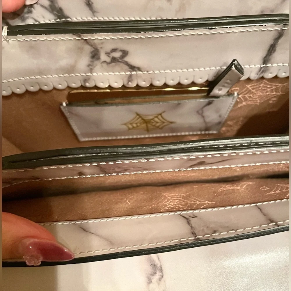EUC Charlotte Olympia Newman Marble Leather Crossbody/Shoulder Bag & Comb Set - Picture 15 of 16